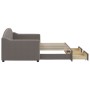 Sofá cama nido con cajones tela gris taupe 80x200 cm de vidaXL, Camas y somieres - Ref: Foro24-3197564, Precio: 294,19 €