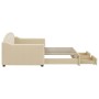 Trundle sofa bed with drawers cream fabric 90x200 cm by vidaXL, Beds and slatted bases - Ref: Foro24-3197570, Price: 287,85 €...