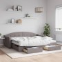 Sofá cama nido con cajones tela gris taupe 90x200 cm de vidaXL, Camas y somieres - Ref: Foro24-3197569, Precio: 293,30 €, Des...