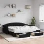 Sofá cama nido con cajones tela negro 90x200 cm de vidaXL, Camas y somieres - Ref: Foro24-3197568, Precio: 294,83 €, Descuent...