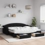 Sofá cama nido con cajones tela negro 90x200 cm de vidaXL, Camas y somieres - Ref: Foro24-3197568, Precio: 299,37 €, Descuent...