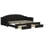 Sofá cama nido con cajones tela negro 90x200 cm de vidaXL, Camas y somieres - Ref: Foro24-3197568, Precio: 294,83 €, Descuent...