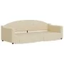 Trundle sofa bed with drawers cream fabric 80x200 cm by vidaXL, Beds and slatted bases - Ref: Foro24-3197565, Price: 288,59 €...