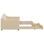 Trundle sofa bed with drawers cream fabric 80x200 cm by vidaXL, Beds and slatted bases - Ref: Foro24-3197565, Price: 292,81 €...