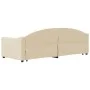 Trundle sofa bed with drawers cream fabric 80x200 cm by vidaXL, Beds and slatted bases - Ref: Foro24-3197565, Price: 288,59 €...