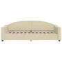 Trundle sofa bed with drawers cream fabric 80x200 cm by vidaXL, Beds and slatted bases - Ref: Foro24-3197565, Price: 288,59 €...