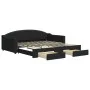 Sofá cama nido con cajones tela negro 100x200 cm de vidaXL, Camas y somieres - Ref: Foro24-3197573, Precio: 301,85 €, Descuen...
