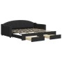 Sofá cama nido con cajones tela negro 90x190 cm de vidaXL, Camas y somieres - Ref: Foro24-3197578, Precio: 288,81 €, Descuent...