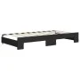 Trundle sofa bed with drawers black fabric 90x190 cm by vidaXL, Beds and slatted bases - Ref: Foro24-3197578, Price: 280,55 €...