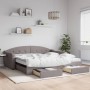 Sofá cama nido con cajones tela gris taupe 100x200 cm de vidaXL, Camas y somieres - Ref: Foro24-3197574, Precio: 309,16 €, De...