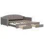 Sofá cama nido con cajones tela gris taupe 100x200 cm de vidaXL, Camas y somieres - Ref: Foro24-3197574, Precio: 304,69 €, De...
