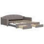 Sofá cama nido con cajones tela gris taupe 100x200 cm de vidaXL, Camas y somieres - Ref: Foro24-3197574, Precio: 309,16 €, De...
