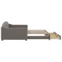 Sofá cama nido con cajones tela gris taupe 100x200 cm de vidaXL, Camas y somieres - Ref: Foro24-3197574, Precio: 309,16 €, De...