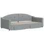 Trundle sofa bed with drawers light gray fabric 90x190 cm by vidaXL, Beds and slatted bases - Ref: Foro24-3197576, Price: 283...