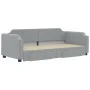 Trundle sofa bed with drawers light gray fabric 100x200 cm by vidaXL, Beds and slatted bases - Ref: Foro24-3197675, Price: 30...