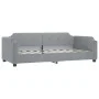 Trundle sofa bed with drawers light gray fabric 100x200 cm by vidaXL, Beds and slatted bases - Ref: Foro24-3197675, Price: 30...
