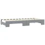 Trundle sofa bed with drawers light gray fabric 100x200 cm by vidaXL, Beds and slatted bases - Ref: Foro24-3197675, Price: 30...