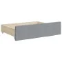 Trundle sofa bed with drawers light gray fabric 100x200 cm by vidaXL, Beds and slatted bases - Ref: Foro24-3197675, Price: 30...