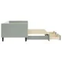 Trundle sofa bed with drawers light gray velvet 90x200 cm by vidaXL, Beds and slatted bases - Ref: Foro24-3196739, Price: 295...
