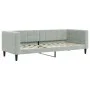 Trundle sofa bed with drawers light gray velvet 90x200 cm by vidaXL, Beds and slatted bases - Ref: Foro24-3196739, Price: 295...