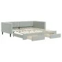 Trundle sofa bed with drawers light gray velvet 100x200 cm by vidaXL, Beds and slatted bases - Ref: Foro24-3196746, Price: 30...