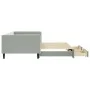 Trundle sofa bed with drawers light gray velvet 100x200 cm by vidaXL, Beds and slatted bases - Ref: Foro24-3196746, Price: 30...
