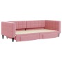 Ausziehbares Schlafsofa mit Schubladen aus rosa Samt, 90 x 200 cm von vidaXL, Betten und Lattenroste - Ref: Foro24-3196742, P...