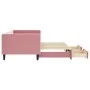 Ausziehbares Schlafsofa mit Schubladen aus rosa Samt, 90 x 200 cm von vidaXL, Betten und Lattenroste - Ref: Foro24-3196742, P...