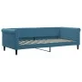 Ausziehbares Schlafsofa mit Schubladen aus blauem Samt, 90 x 200 cm von vidaXL, Betten und Lattenroste - Ref: Foro24-3197842,...