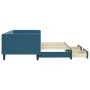Trundle sofa bed with drawers blue velvet 90x200 cm by vidaXL, Beds and slatted bases - Ref: Foro24-3196738, Price: 289,23 €,...