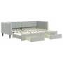 Trundle sofa bed with drawers light gray velvet 80x200 cm by vidaXL, Beds and slatted bases - Ref: Foro24-3196732, Price: 310...