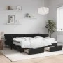 Sofá cama nido con cajones terciopelo negro 90x190 cm de vidaXL, Camas y somieres - Ref: Foro24-3197858, Precio: 442,65 €, De...