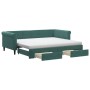Sofá cama nido con cajones terciopelo verde oscuro 90x200 cm de vidaXL, Camas y somieres - Ref: Foro24-3197845, Precio: 478,9...