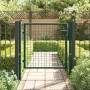 Puerta de valla de acero verde 100x75 cm