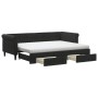 Sofá cama nido con cajones terciopelo negro 80x200 cm de vidaXL, Camas y somieres - Ref: Foro24-3197840, Precio: 455,01 €, De...