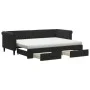 Trundle sofa bed with drawers black velvet 80x200 cm by vidaXL, Beds and slatted bases - Ref: Foro24-3197840, Price: 457,79 €...