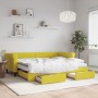 Sofá cama nido con cajones terciopelo amarillo 90x200 cm de vidaXL, Camas y somieres - Ref: Foro24-3197848, Precio: 479,91 €,...