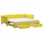 Sofá cama nido con cajones terciopelo amarillo 90x200 cm de vidaXL, Camas y somieres - Ref: Foro24-3197848, Precio: 473,09 €,...