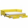 Sofá cama nido con cajones terciopelo amarillo 90x200 cm de vidaXL, Camas y somieres - Ref: Foro24-3197848, Precio: 479,91 €,...
