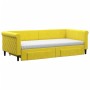 Sofá cama nido con cajones terciopelo amarillo 90x200 cm de vidaXL, Camas y somieres - Ref: Foro24-3197848, Precio: 479,91 €,...