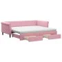 Trundle sofa bed with pink velvet drawers 90x200 cm by vidaXL, Beds and slatted bases - Ref: Foro24-3197846, Price: 480,16 €,...