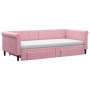 Ausziehbares Schlafsofa mit Schubladen aus rosa Samt, 90 x 200 cm von vidaXL, Betten und Lattenroste - Ref: Foro24-3197846, P...