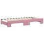 Trundle sofa bed with pink velvet drawers 90x200 cm by vidaXL, Beds and slatted bases - Ref: Foro24-3197846, Price: 482,75 €,...