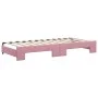 Trundle sofa bed with pink velvet drawers 90x200 cm by vidaXL, Beds and slatted bases - Ref: Foro24-3197846, Price: 480,16 €,...