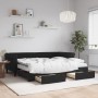 Sofá cama nido con cajones terciopelo negro 90x200 cm de vidaXL, Camas y somieres - Ref: Foro24-3197847, Precio: 483,43 €, De...
