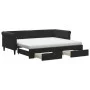 Trundle sofa bed with drawers black velvet 90x200 cm by vidaXL, Beds and slatted bases - Ref: Foro24-3197847, Price: 482,15 €...