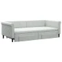 Trundle sofa bed with drawers light gray velvet 90x200 cm by vidaXL, Beds and slatted bases - Ref: Foro24-3197843, Price: 486...