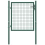 Puerta de valla de acero verde 100x75 cm