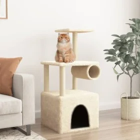 Cat scratching post with cream sisal posts 109.5 cm by vidaXL, Cat furniture - Ref: Foro24-172058, Price: 37,11 €, Discount: %