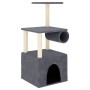 Katzenkratzbaum mit dunkelgrauen Sisalstämmen 109,5 cm von vidaXL, Katzenmöbel - Ref: Foro24-172060, Preis: 38,26 €, Rabatt: %